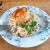 kip en champignon ragout - pastei